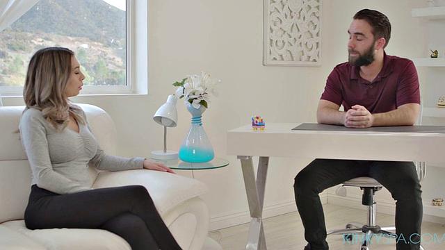 Big tit Kat Dior wins a full service massage at the Kinky Spa