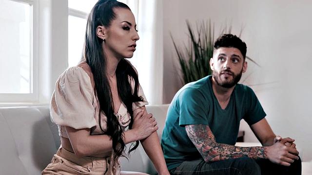 Hairy stepdaughter filled by nasty stepfather