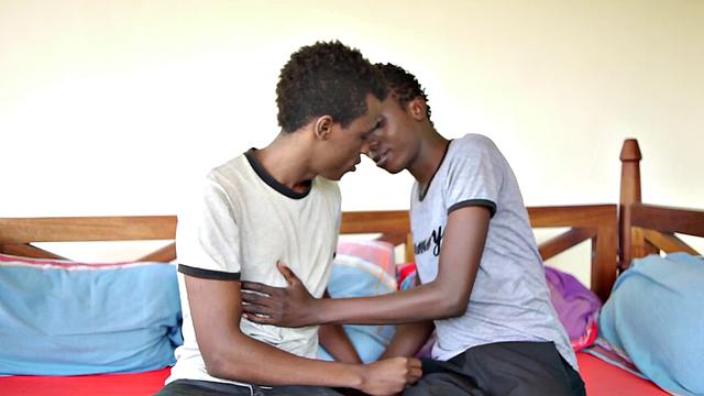 Real Black 21yo twink from Africa fucked in asshole by Boyfriend