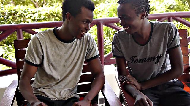 Real Black 21yo twink from Africa fucked in asshole by Boyfriend