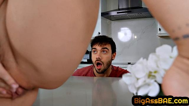 Big booty hairy babe drilled by lover