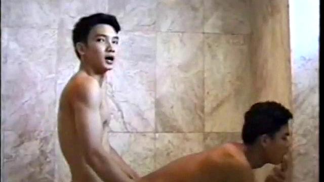 Asian Boys Shower Fun