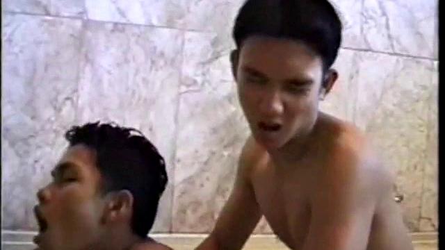 Asian Boys Shower Fun