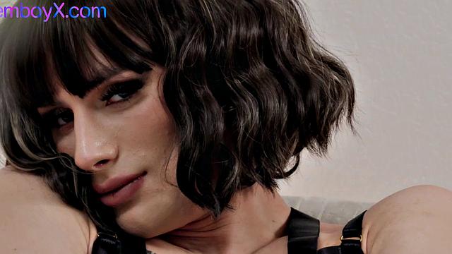 Lace lingerie spoiling her man