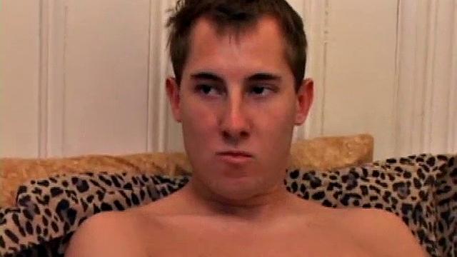 Taking off his clothes and working on his hard on, Kiefer Foxx gets himself all worked up before using a decent size dildo on his tight hole.