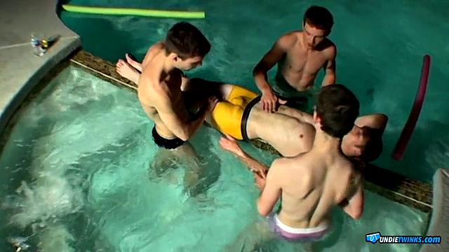 Undie 4-Way - Hot Tub Action - Mike, Jeremiah, Zack &amp; Kenny