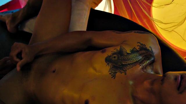 Pee loving Asian twink bareback humped by boyfriend at home