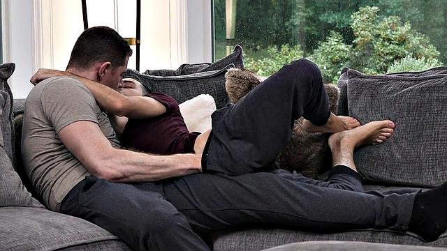 Small twink fingered by gaydaddy in passionate foreplay