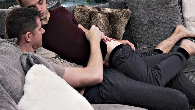 Small twink fingered by gaydaddy in passionate foreplay