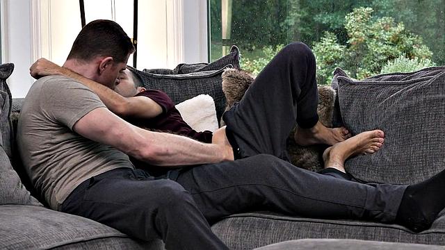 Small twink fingered by gaydaddy in passionate foreplay