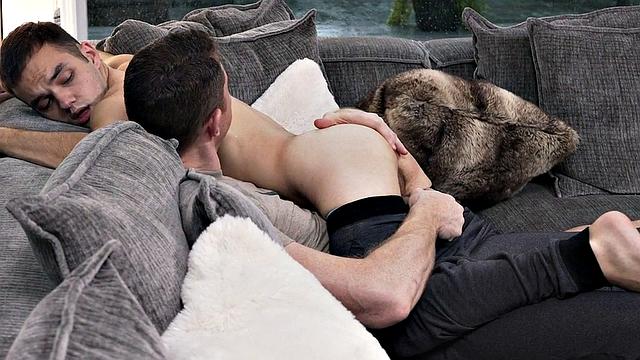 Small twink fingered by gaydaddy in passionate foreplay