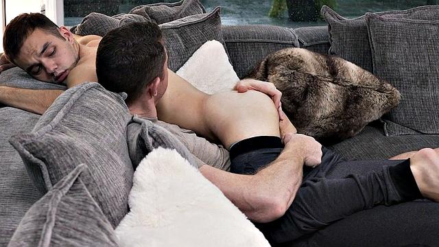 Small twink fingered by gaydaddy in passionate foreplay