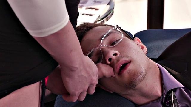 My TS secretary gets fucked in the ass by business partner