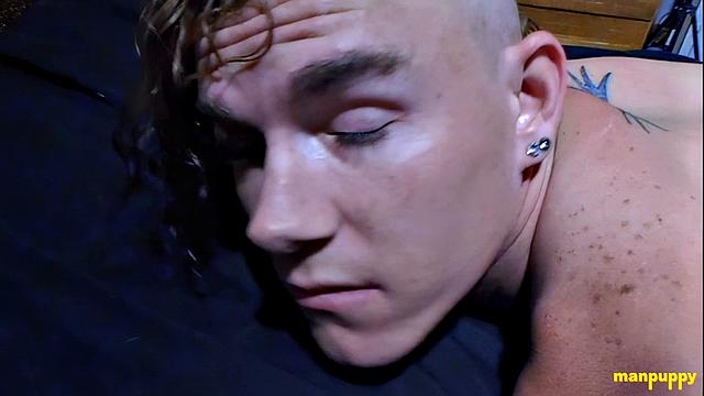Twink in Bondage Gets Spanked Raw - Leo Blue,Richard Lennox