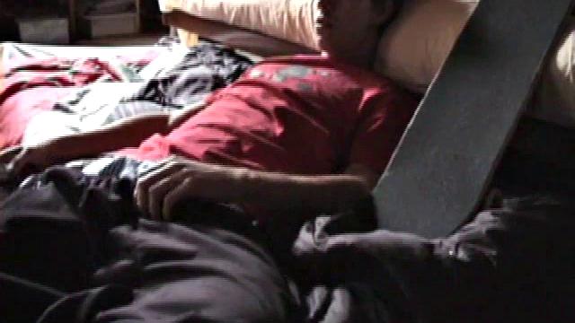 Jayden Parks his skateboard and lies down in front of the camera to begin his jerk off. Getting to his favorite spot, he begins rubbing himself, before releasing his hard dick.