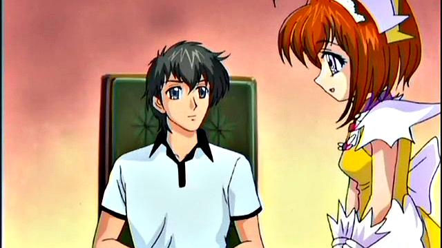 Sexy anime maid fucking her boss