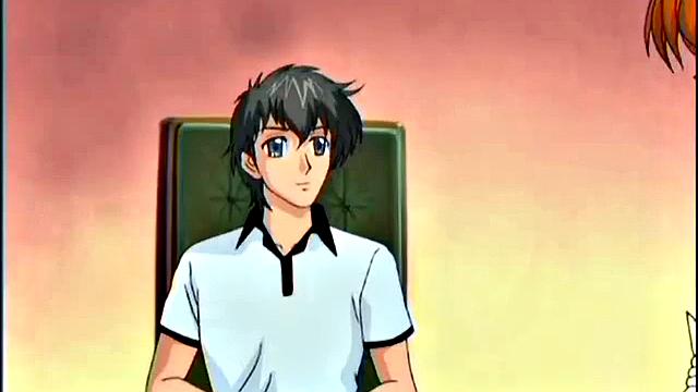 аниме-горничная устроила боссу премию между простыней