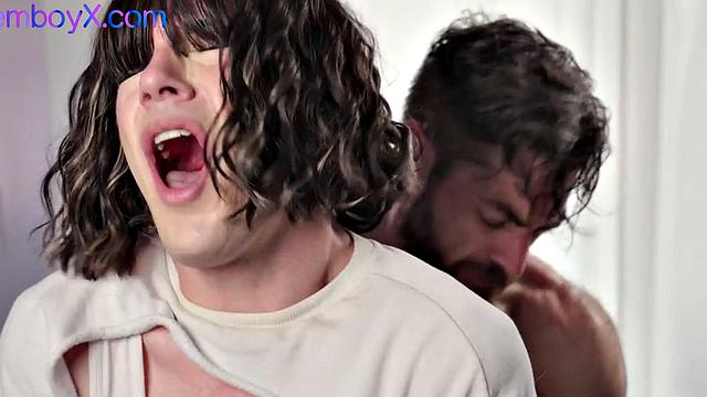 Tennis femboy gets fucked bareback in asshole by his top BF