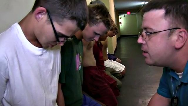 Real college guys fuck in public