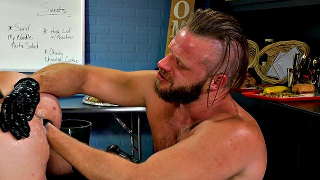 Fisting gay enjoys getting sucked by dude