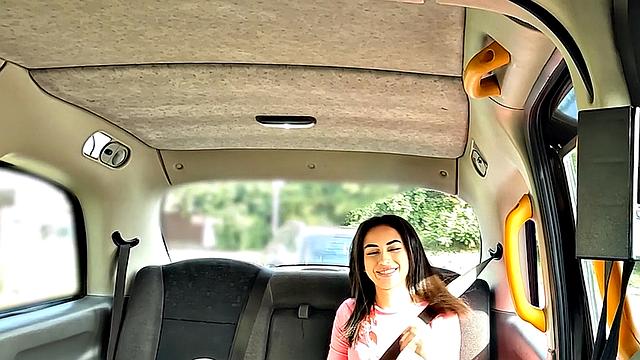 Slutty babe penetrated in car in wet pussy hole by BWC