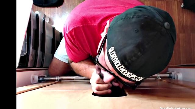 After Work Gloryhole Blowjob Session