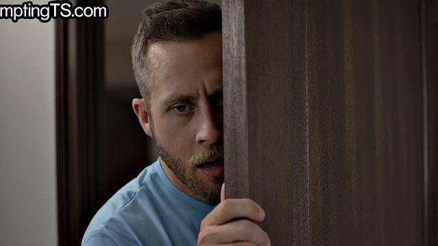 big boobs trans babe bareback fucked in bathroom by guy