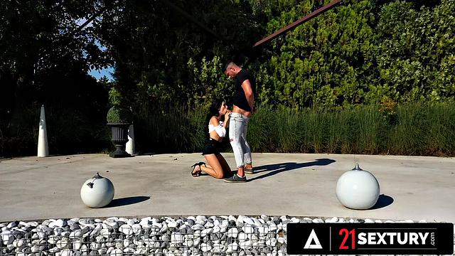 21 SEXTURY - Busty Sasha Rose Is Ready To Take A Hard Cock In Her Tiny Ass!