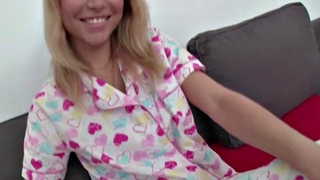 Horny teen with small tits gets fucked hard and facialized