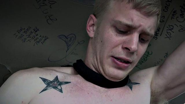 Straight blindfolded stud goes wild in van with greedy bottom