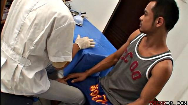 Ripped asian barebacked by doctor