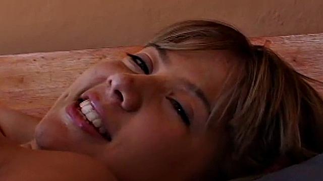 A adorable teen pleasure herself in solo session with her favorite toy