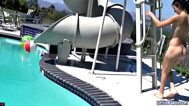 Little Bailey licking hot pussy