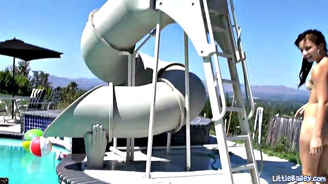 Little Bailey licking hot pussy