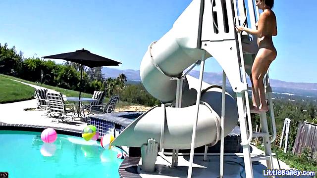 Little Bailey licking hot pussy