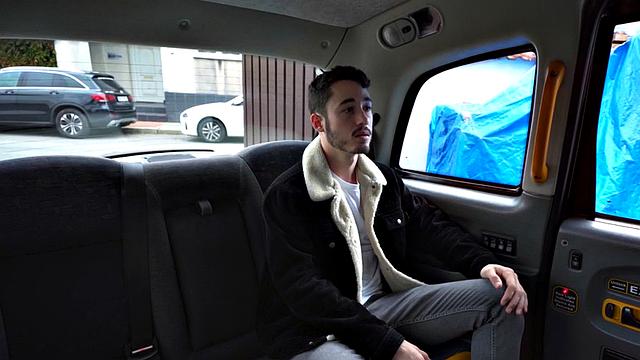 Stunning cab babe in stockings pounded by client