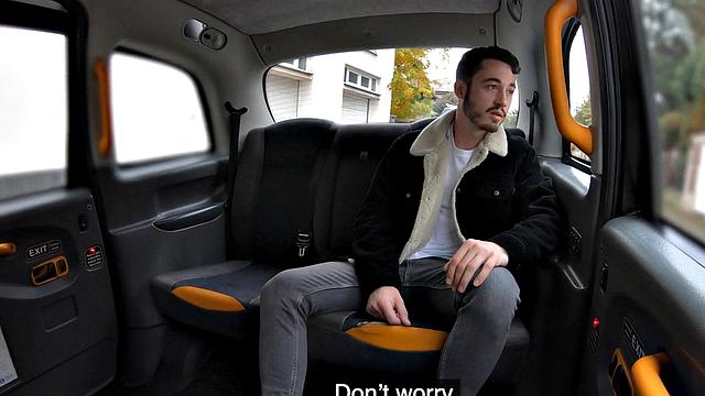 Stunning cab babe in stockings pounded by client