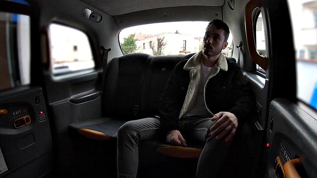 Stunning cab babe in stockings pounded by client