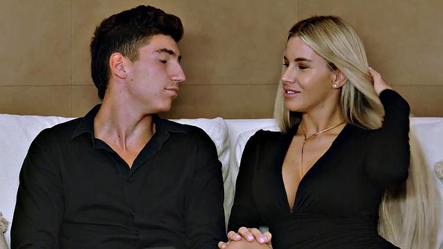 Ms Naughty displays her abilities. Horny housewife delivers a mind-blowing oral to her visitor in the kitchen - love XXX!