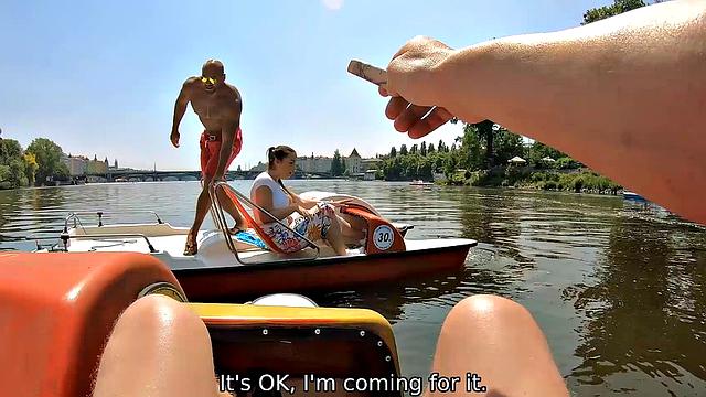 HUNT4K. In exchange for money, bruiser lets stranger fuck hot GF