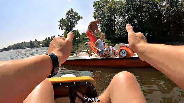 HUNT4K. In exchange for money, bruiser lets stranger fuck hot GF