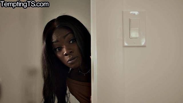 Cutie TS blonde gets analfucked by BBC.