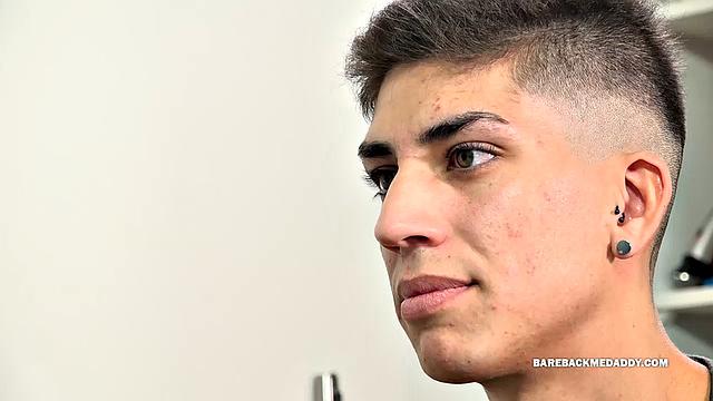 Young Latino Lance wants the job, and if that means playing with his hopefully future boss then that's exactly what he will do.