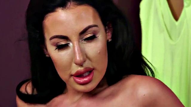 Amateur busty voyeur MILF teases with her big boobs