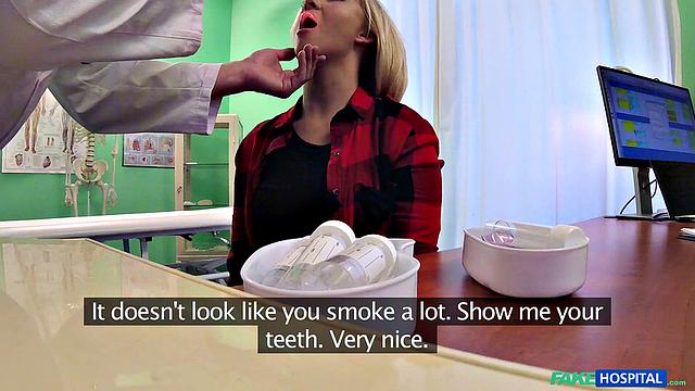 A petite patient now craving a big dick in her pussy & ass