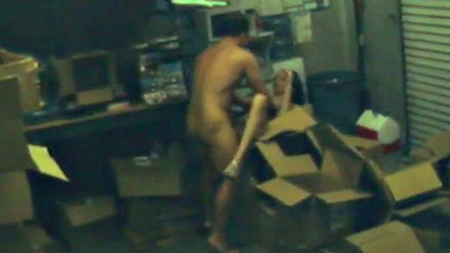 Cheating office worker fucks on spy cam footage