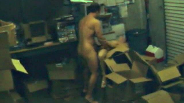 Cheating office worker fucks on spy cam footage