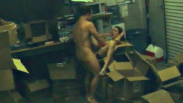 Cheating office worker fucks on spy cam footage