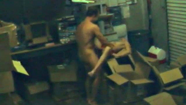 Cheating office worker fucks on spy cam footage
