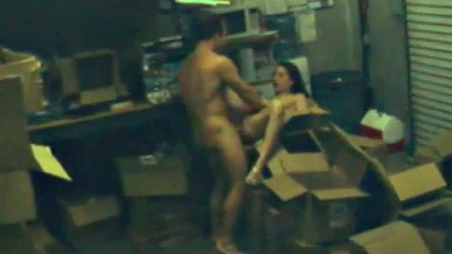 Cheating office worker fucks on spy cam footage